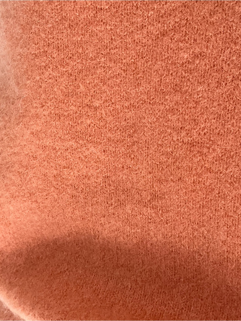 NOOS Italian Alpaca Wool Blend Sweater L Coral Soft Fuzzy Knit - Picture 2 of 5